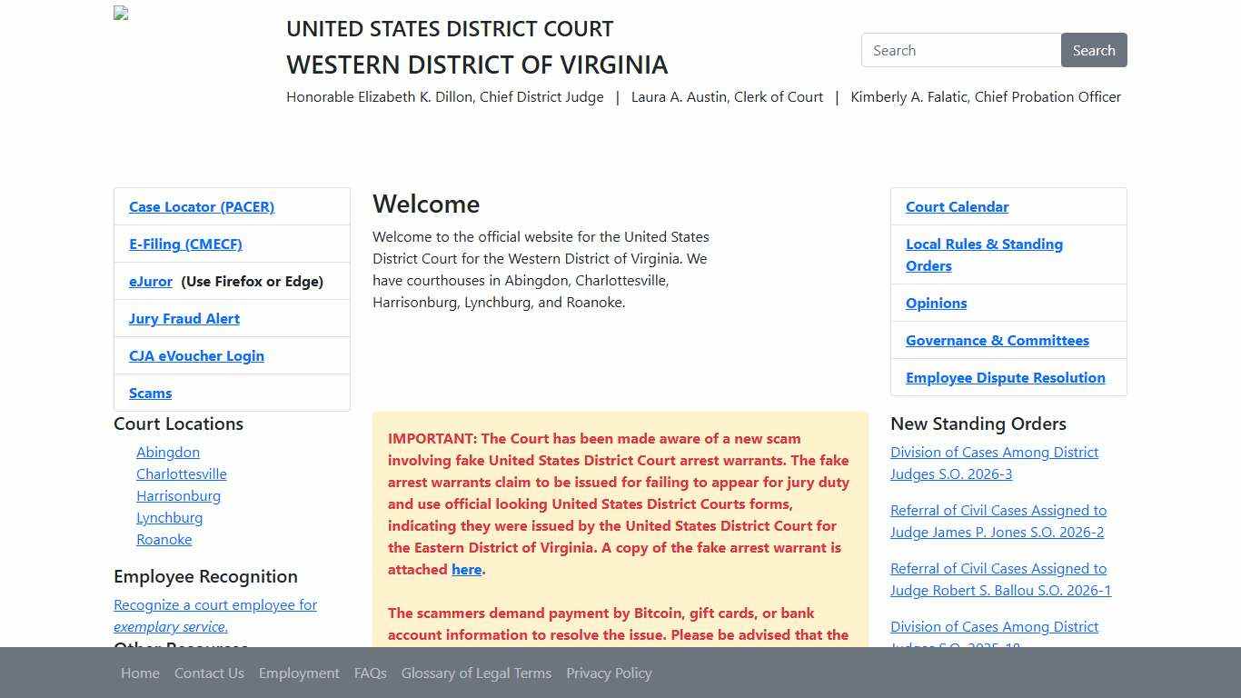 Home - U.S. District Court Western District of Virginia